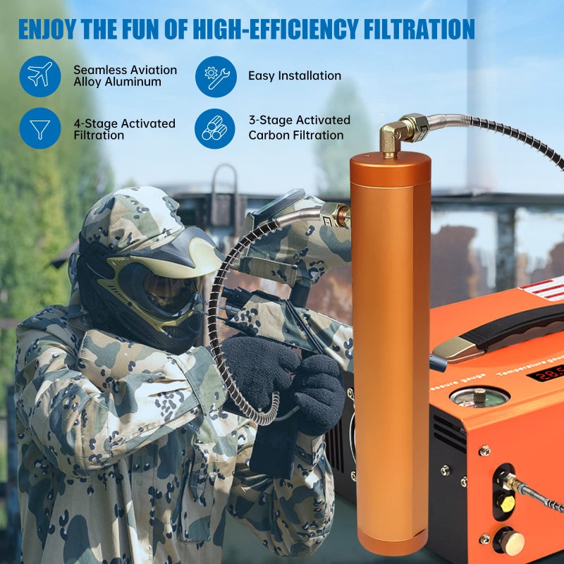 TOAUTO 30Mpa High Pressure Air Filter External Water Oil Separator Filtration for Air Compressor Air Pump - Image 1